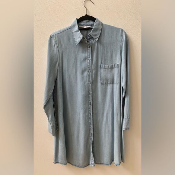 BB Dakota Light Denim Shirt Dress - Picture 3 of 7